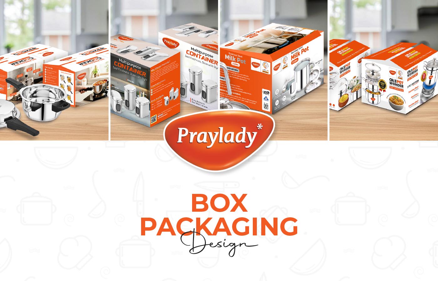 Praylady Cookware Packaging Design