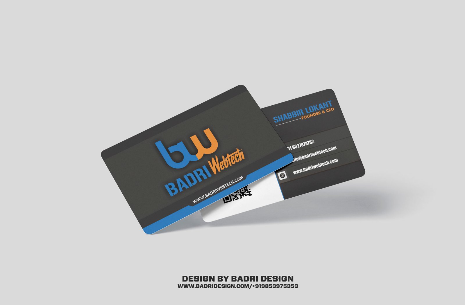 Webtech company business card design by Badri Design