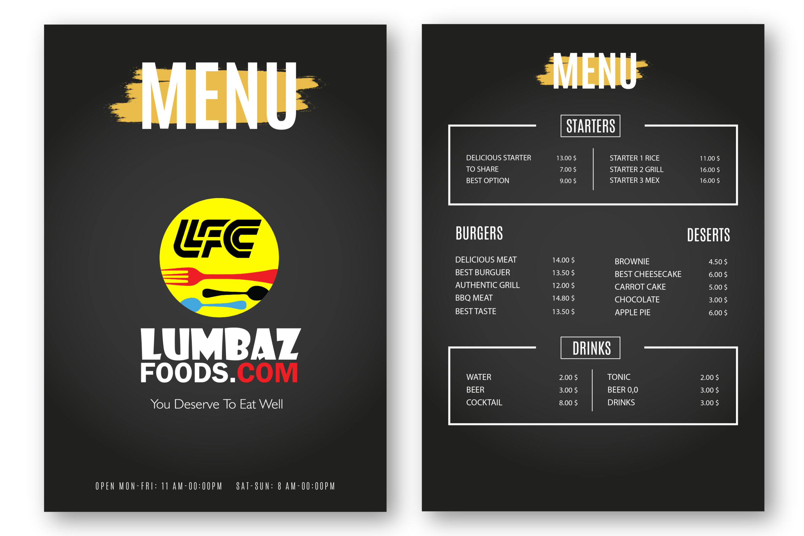 Menu card design for tiffin service provider in Ahmedabad by Badri design