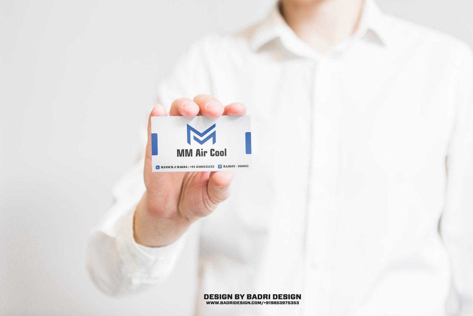 AC services repair company business card design by Badri Design