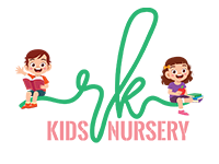 RK Nursery Logo Design With Playing Children